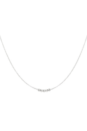 Classic necklace with balls - silver h5 