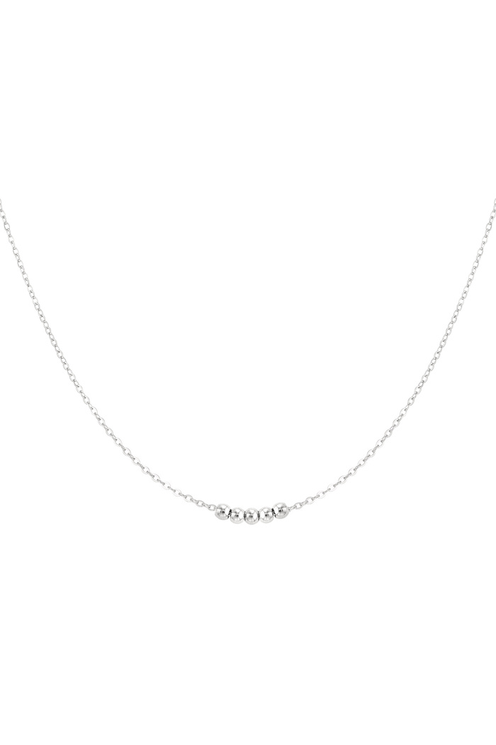 Classic necklace with balls - silver 