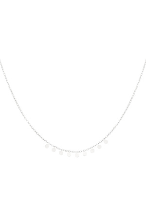 Schlichte Halskette mit runden Anhängern – Silber h5 