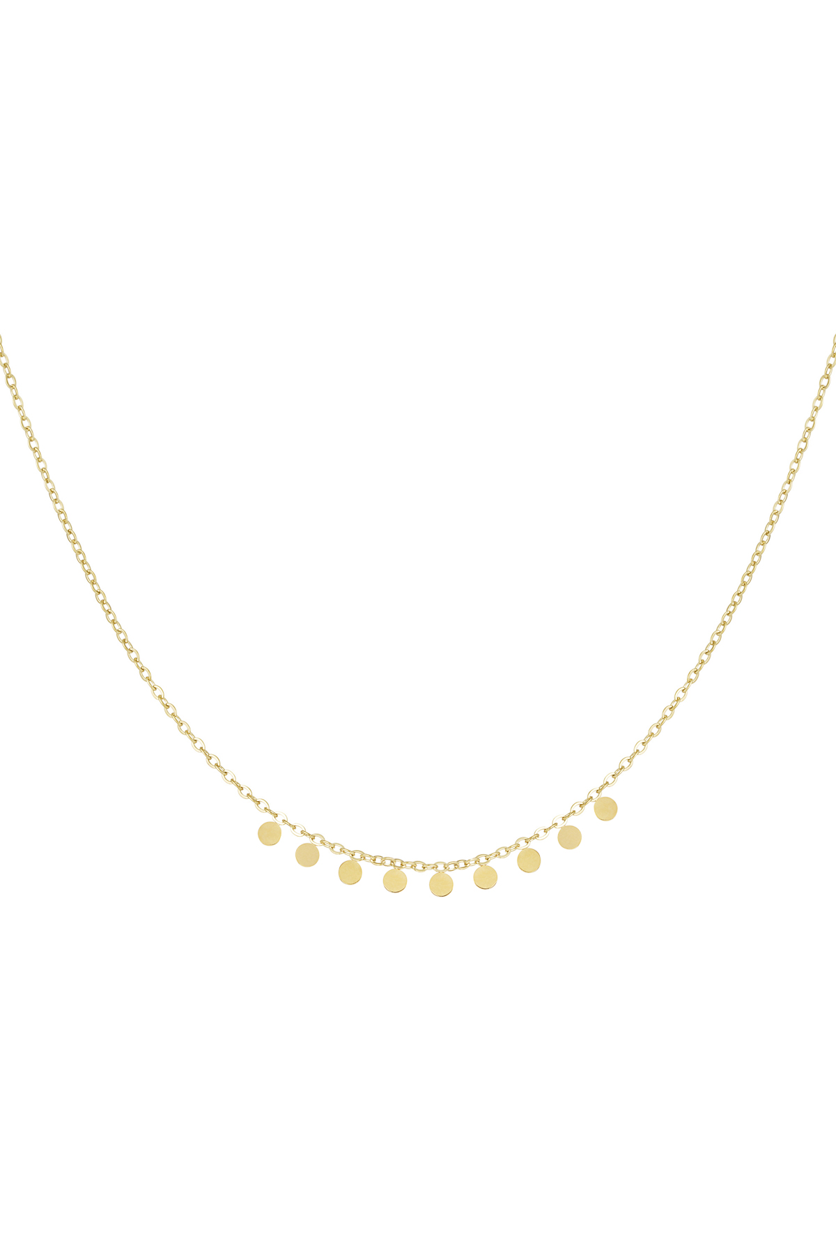 Simple necklace with round pendants -