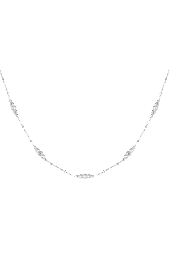 Schlichte Halskette mit gedrehten Anhängern – Silber 