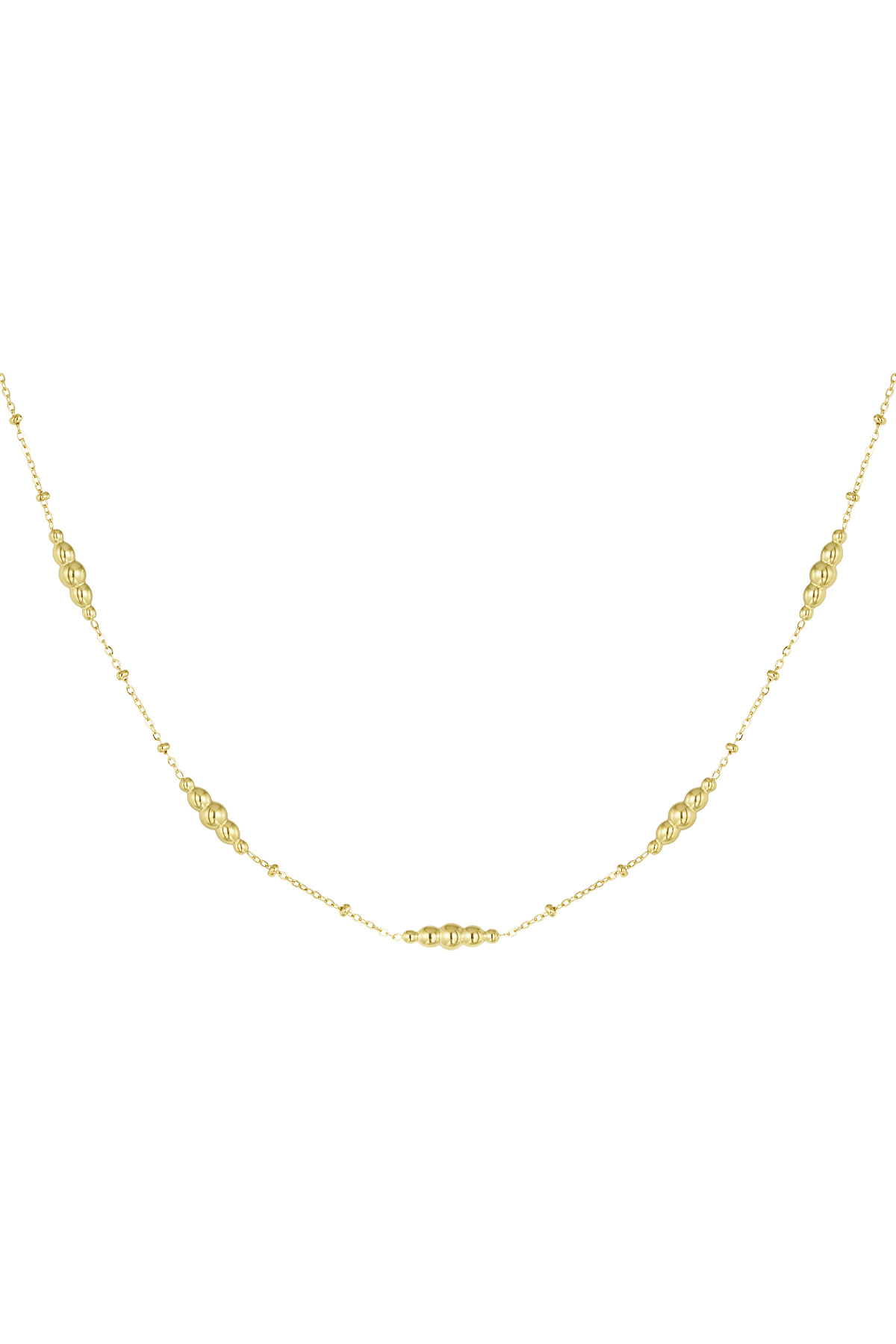 Collier simple avec breloques torsadées - doré 