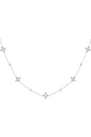 Flowerparty ketting - zilver h5 