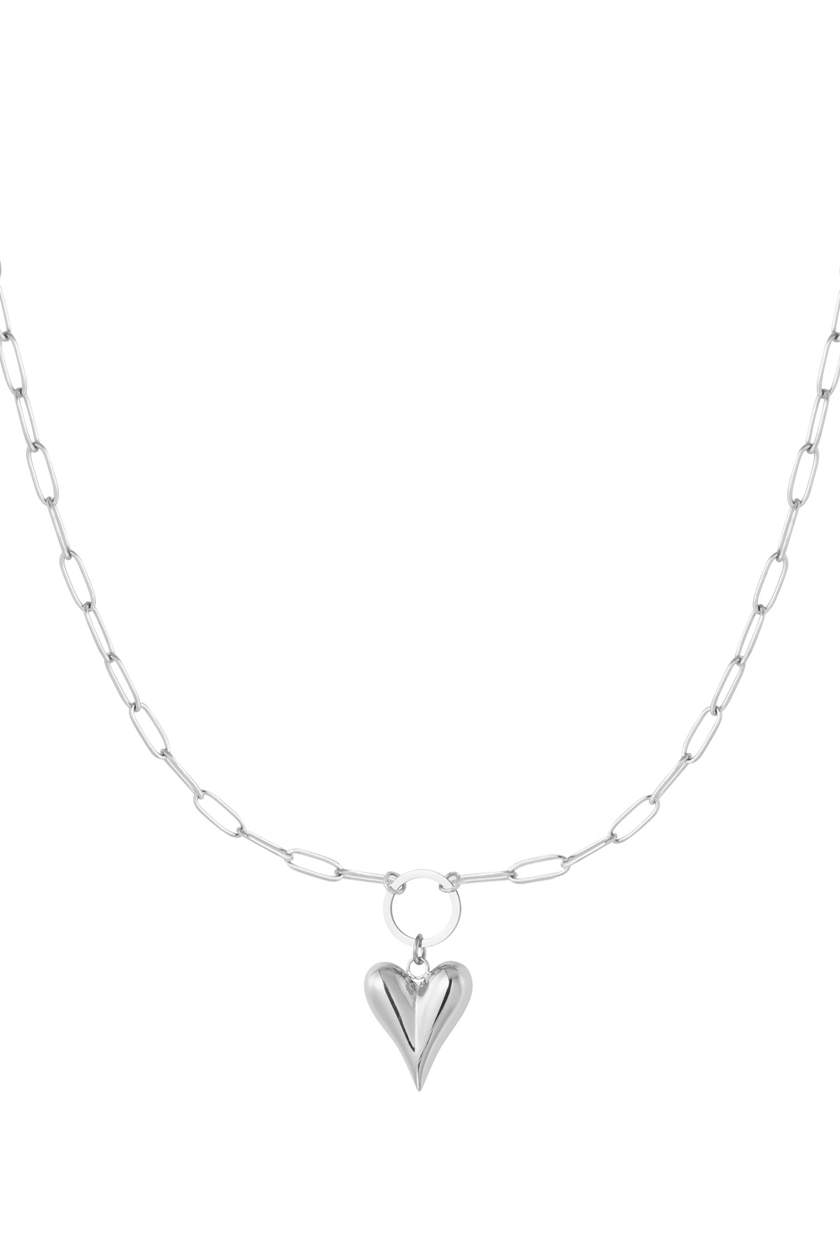 Verbundene Halskette mit Herz – Silber