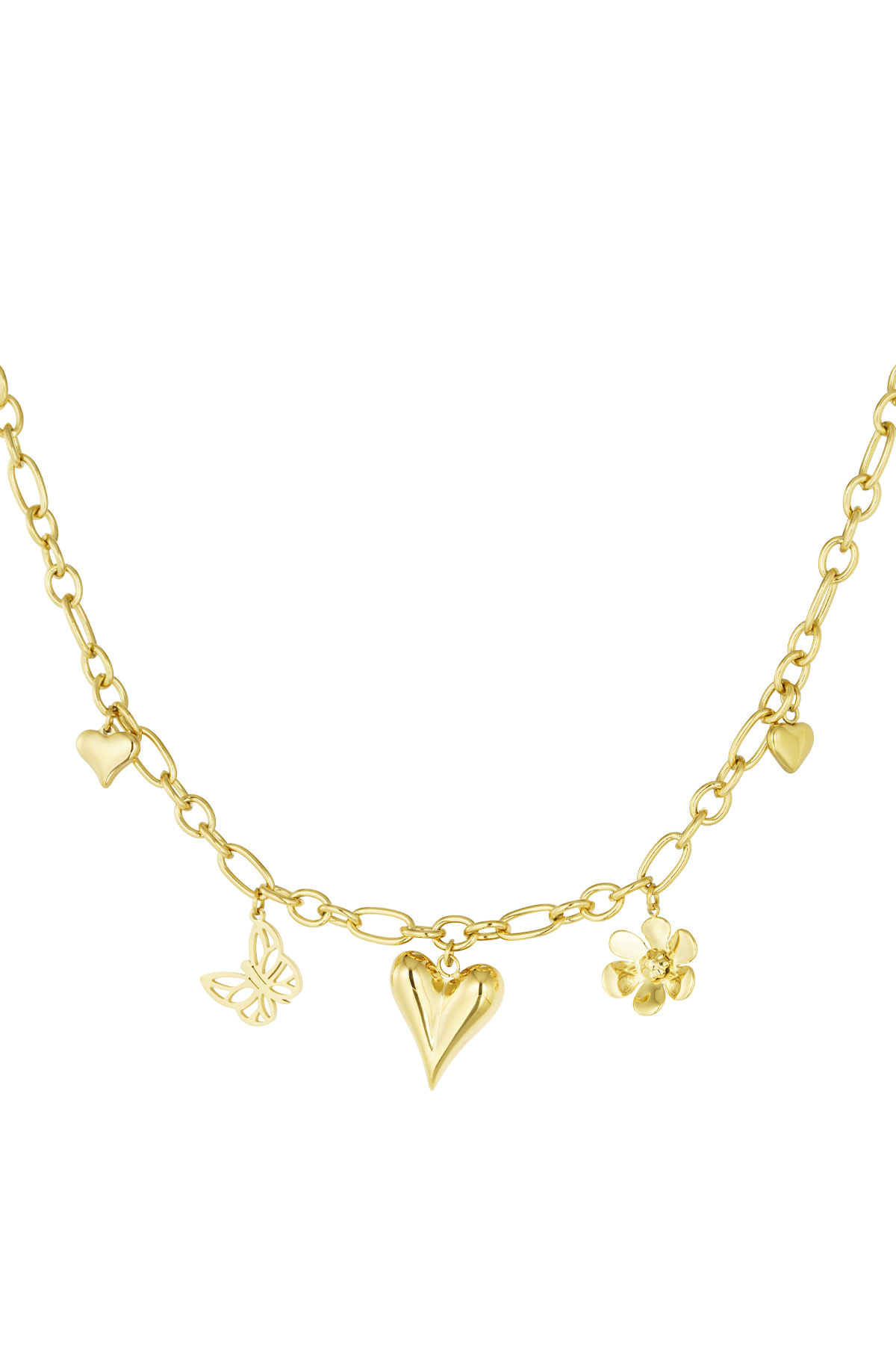 Halskette mit natürlichem Liebesanhänger – Gold