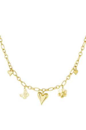 Natural love charm necklace - gold h5 