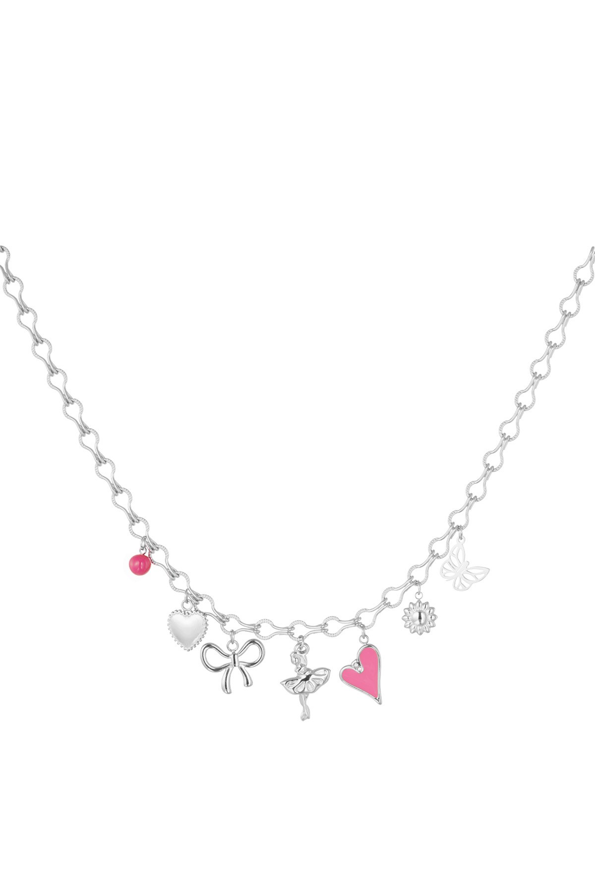 Charm necklace dancing in the sky - silver