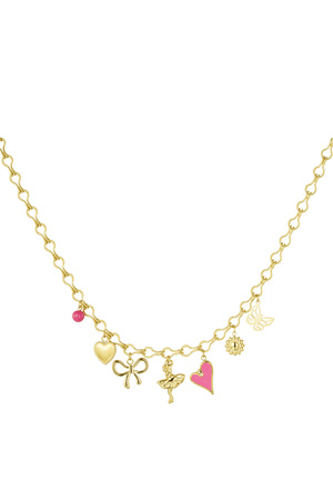 Charm necklace dancing in the sky - gold h5 