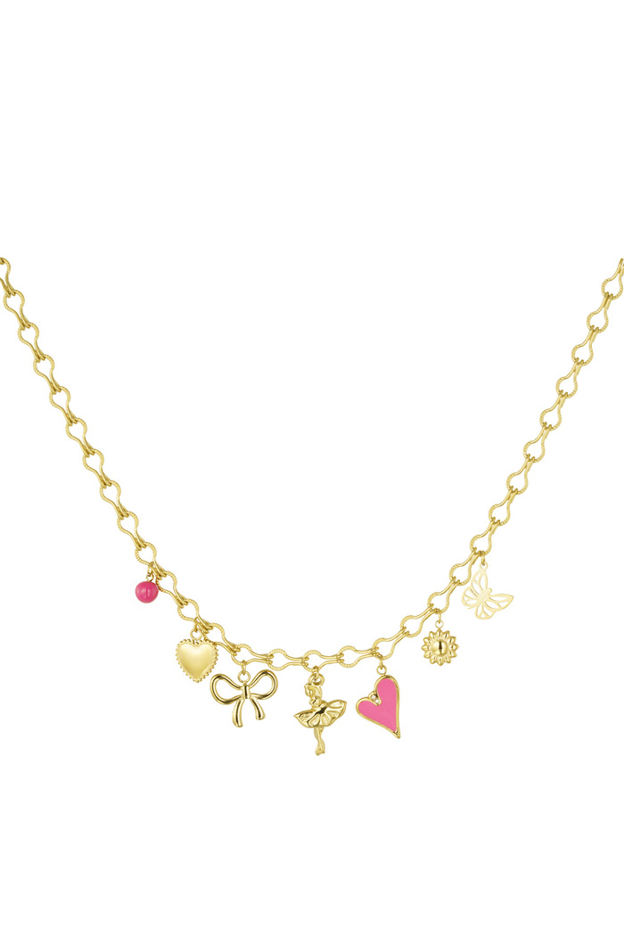 Charm necklace dancing in the sky - gold 