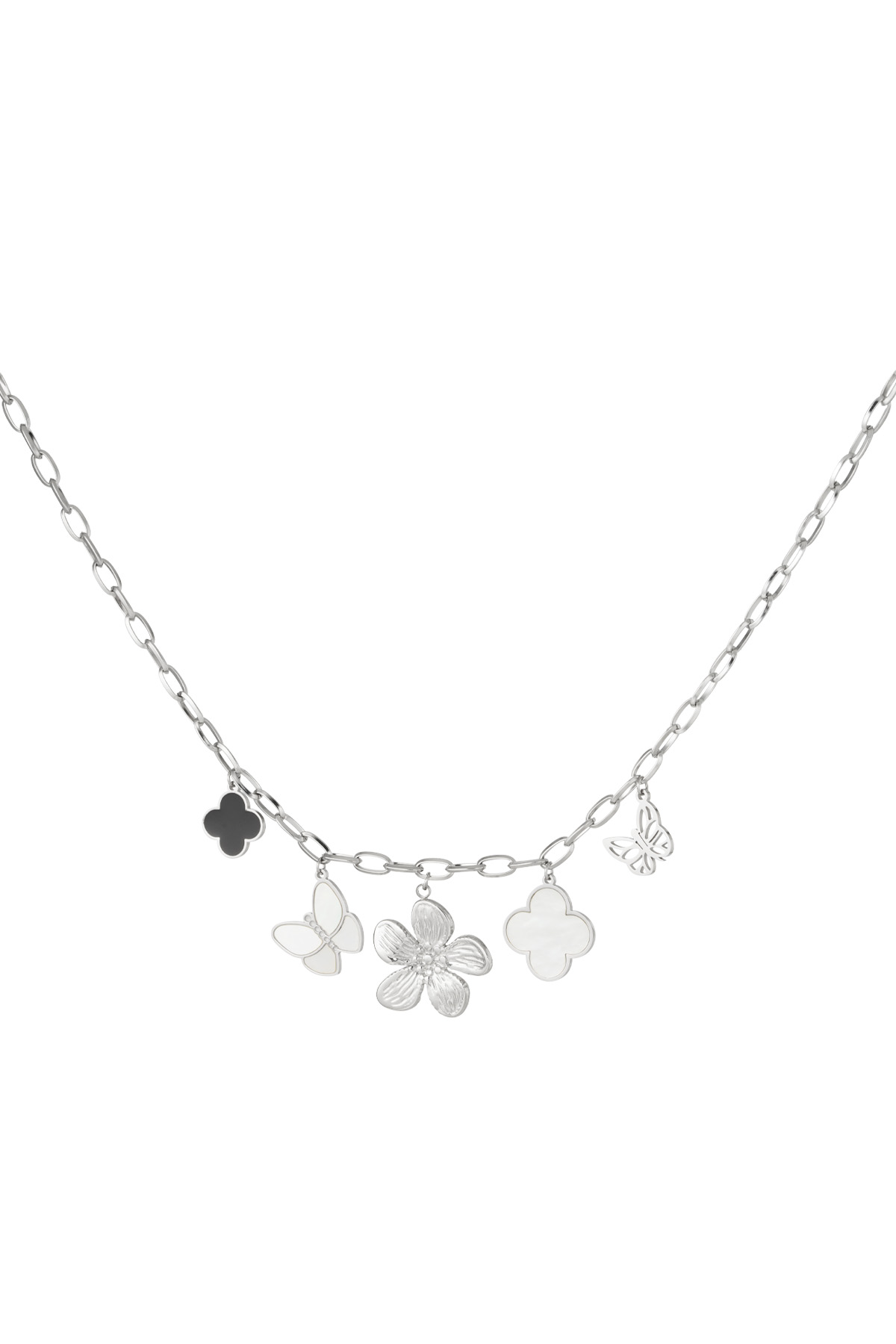 Collier charm ambiance nature - argent