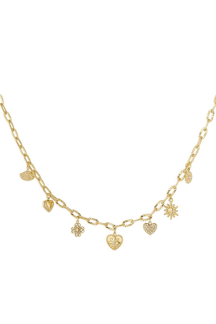 Charm necklace daily style - gold 