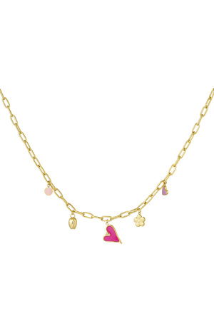 Charm necklace spring shades - gold h5 