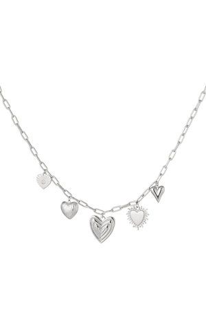 Charm necklace hearts for the win - silver h5 