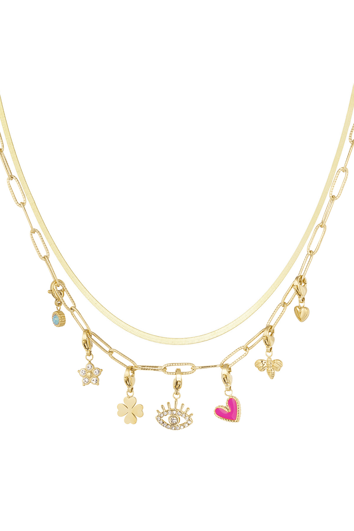 Bedelketting lovey dovey - goud