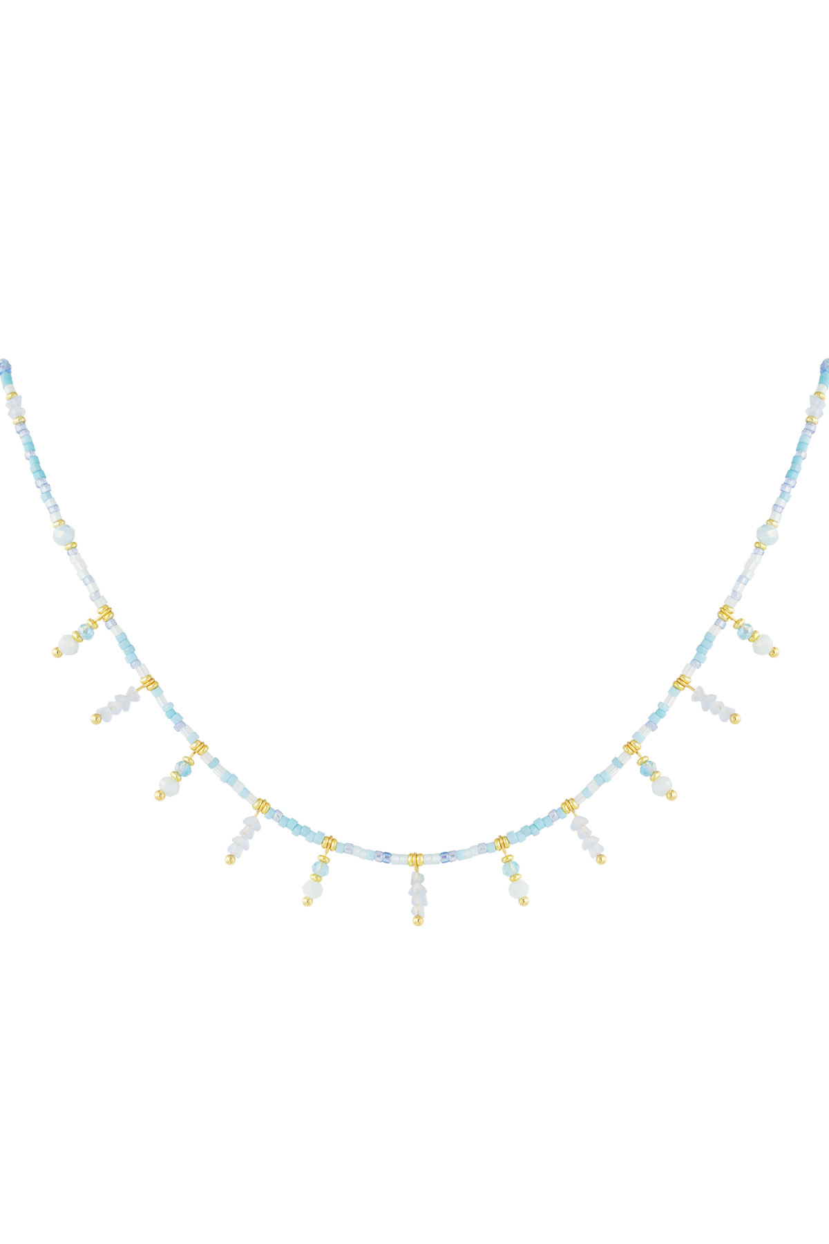 Necklace summer sparkle - blue gold h5 