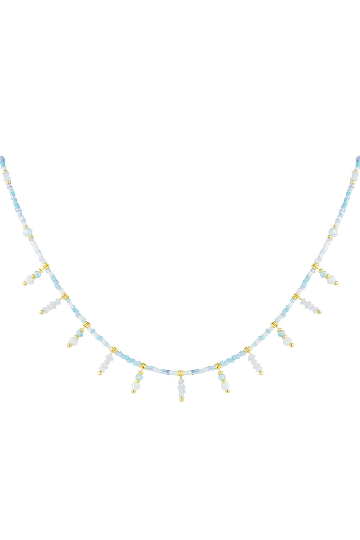 Collier Summer Sparkle - Or bleu h5 