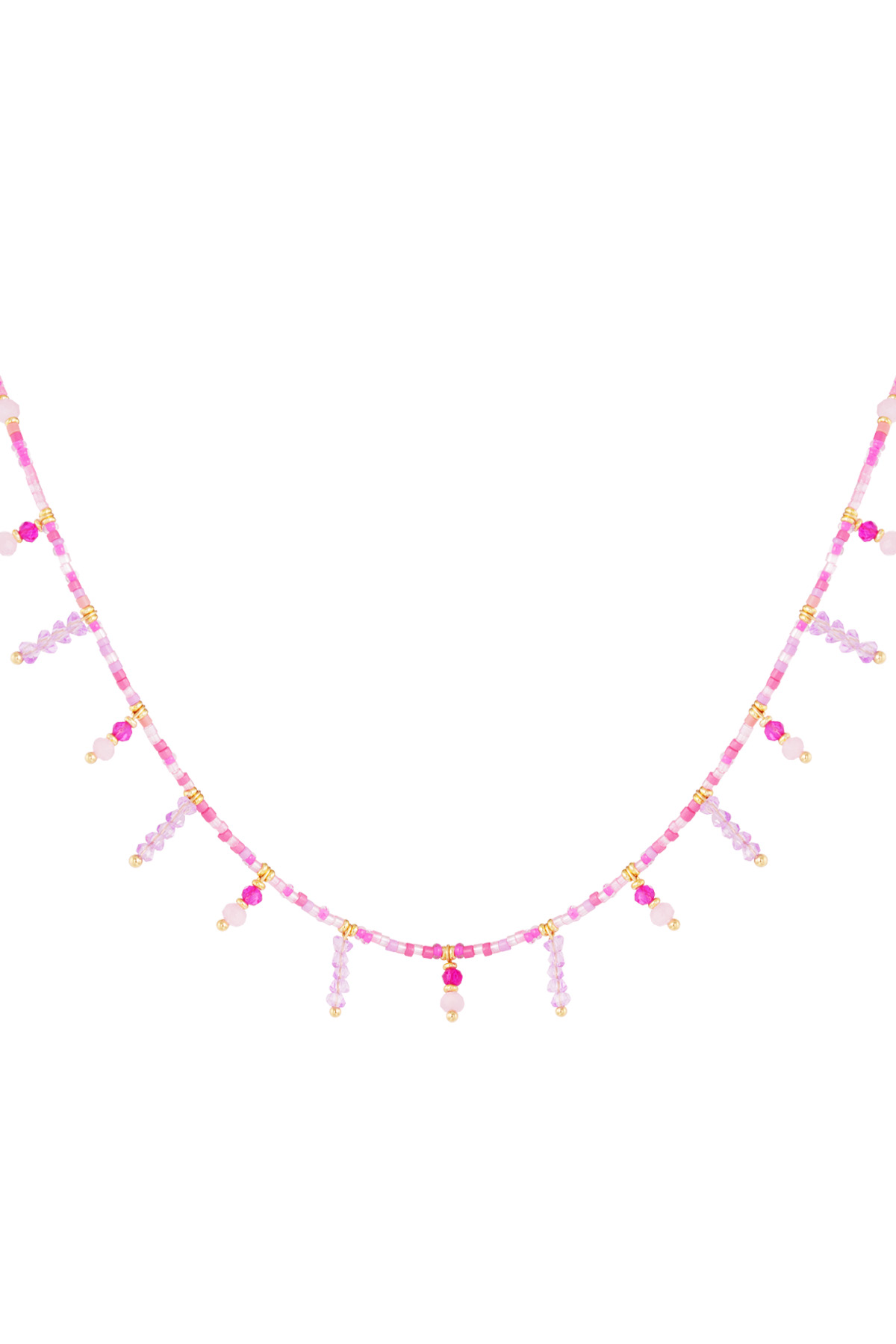 Necklace summer sparkle - pink gold