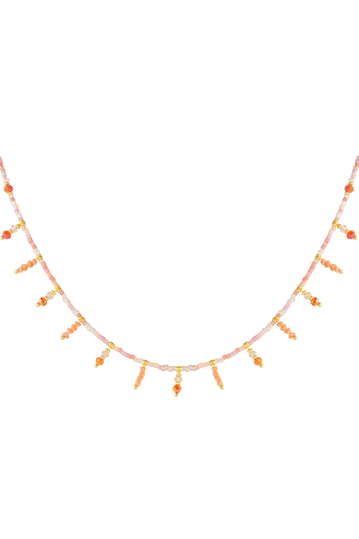 Ketting summer sparkle - oranje goud h5 