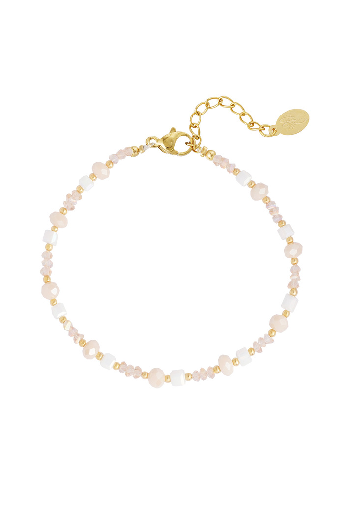 Beach vibe anklet - beige/gold 