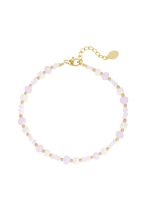Beach vibe anklet - pale pink  h5 