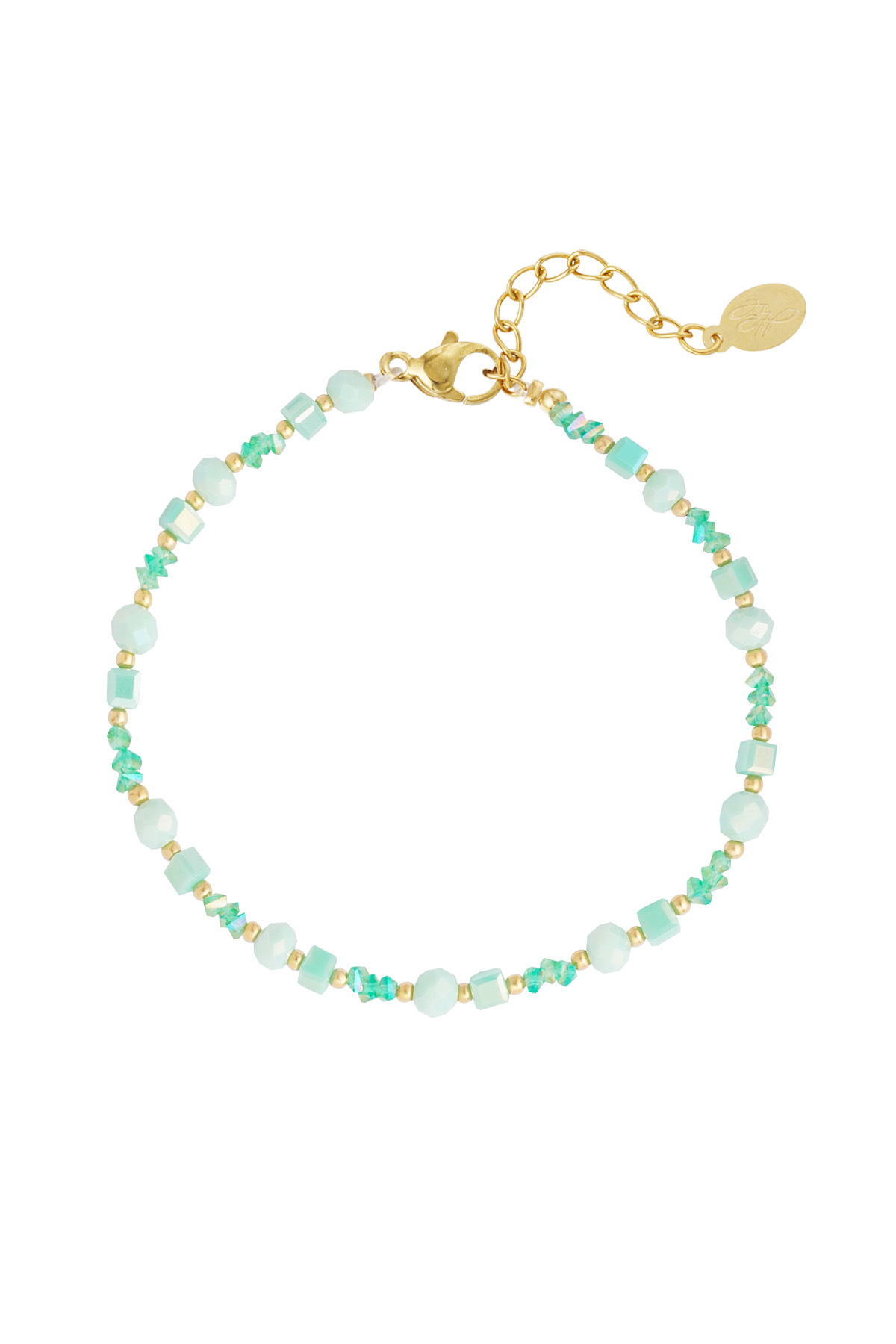Bracelet de cheville Beach Vibe - vert/Couleur or (Pack with plastic bag) 2