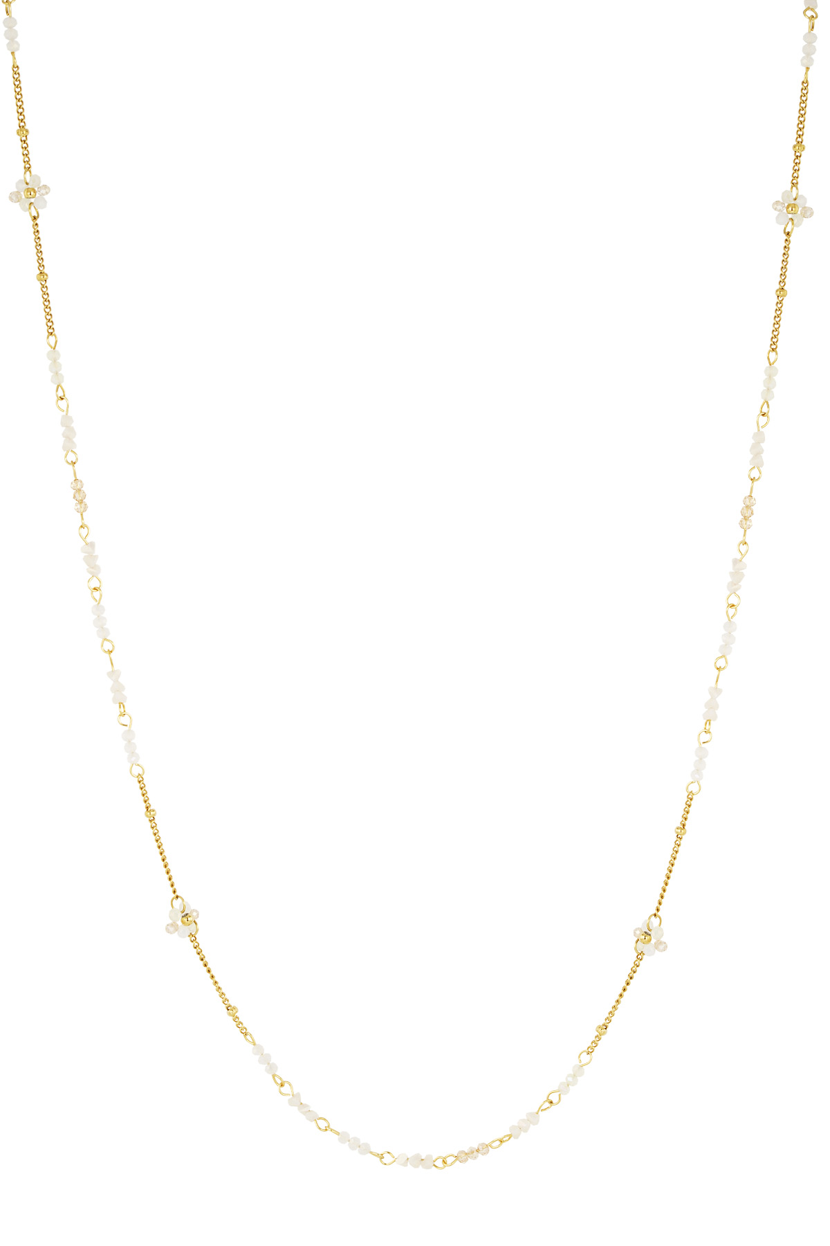 Long necklace blooming breeze - gold