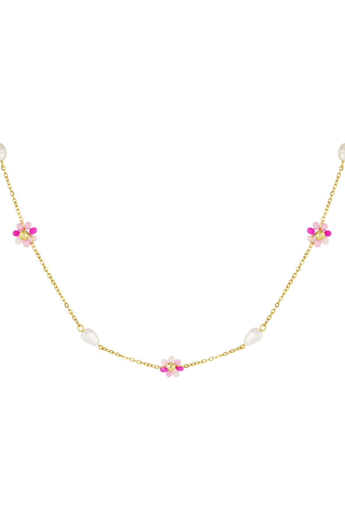 Necklace floral dazzle - gold