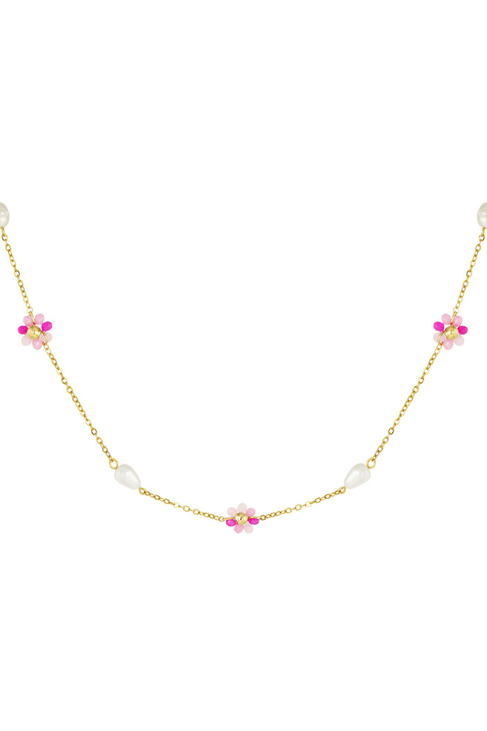 Necklace floral dazzle - gold 