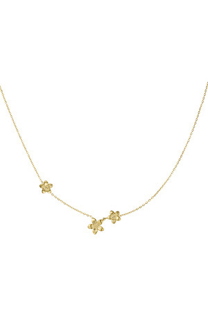 Classic flower necklace - gold  h5 