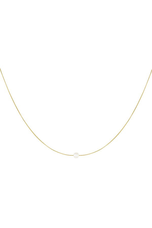 Collana semplice con perla - oro