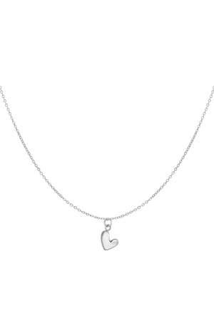 Classic necklace with heart charm - silver h5 Picture3