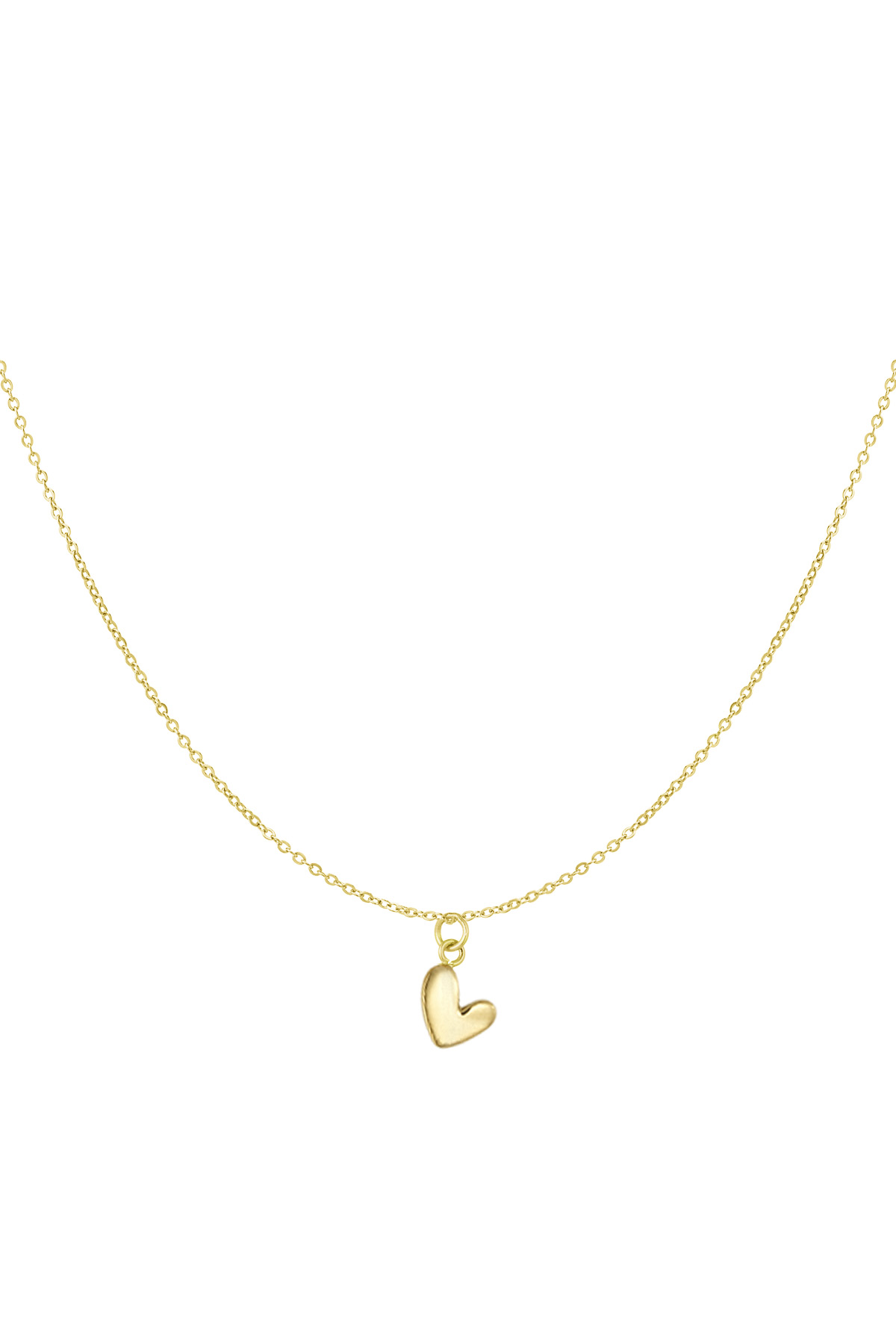 Classic necklace with heart charm - gold h5 Picture3