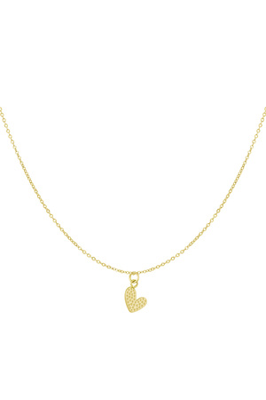 Klassische Halskette mit Herzanhänger – Gold h5 