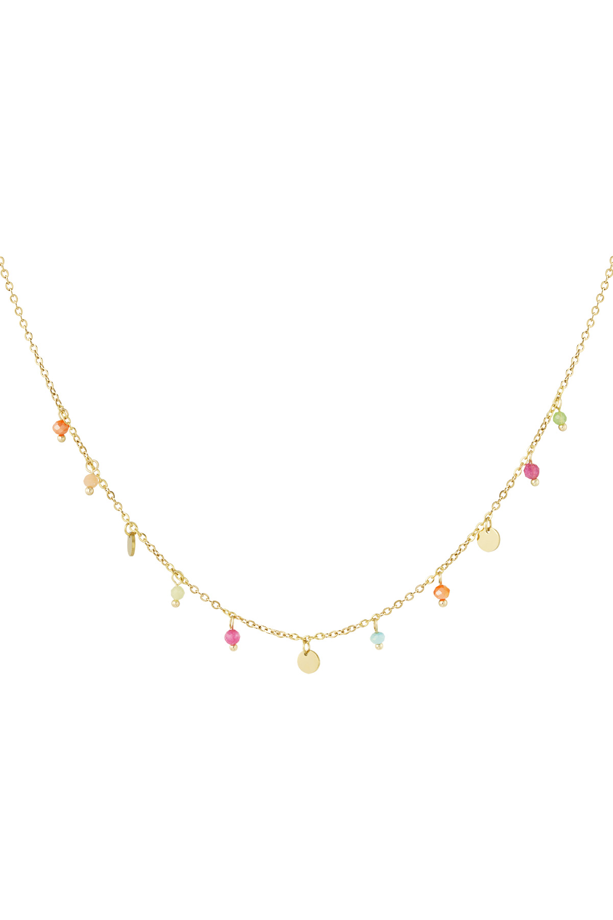 Charm necklace colorful day - Gold color 2