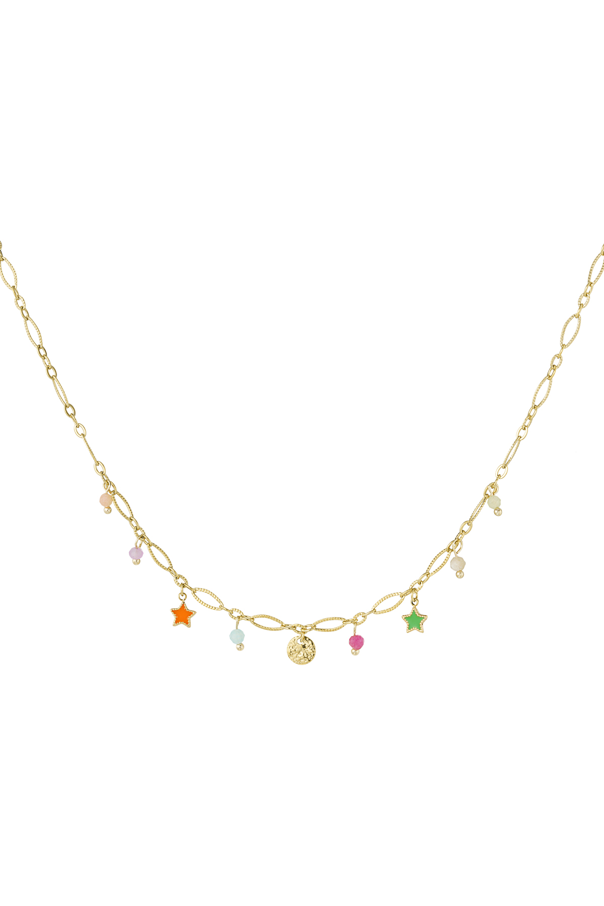 Sparkle party charm necklace - gold 