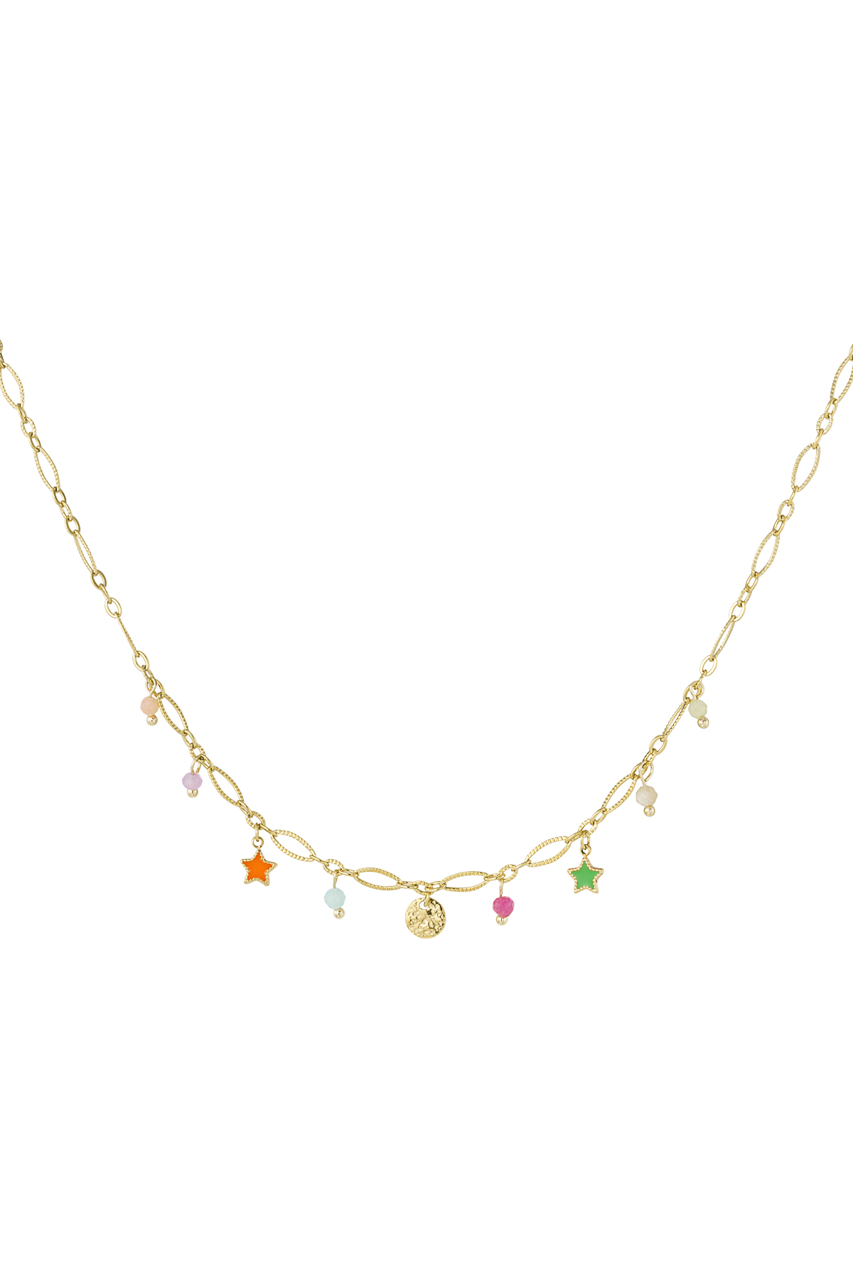 Sparkle party charm necklace - Gold color