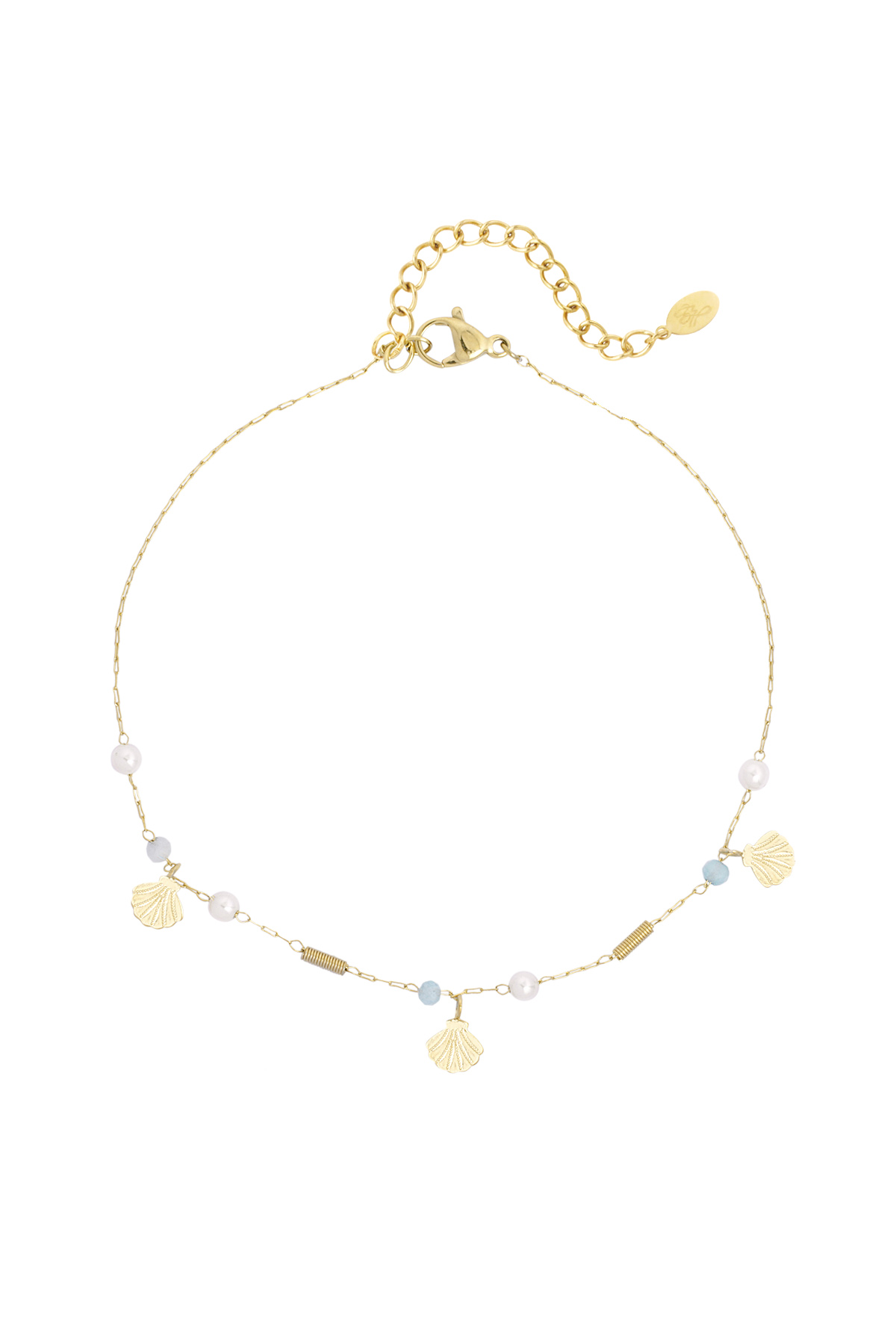 Anklet blue beach - gold 