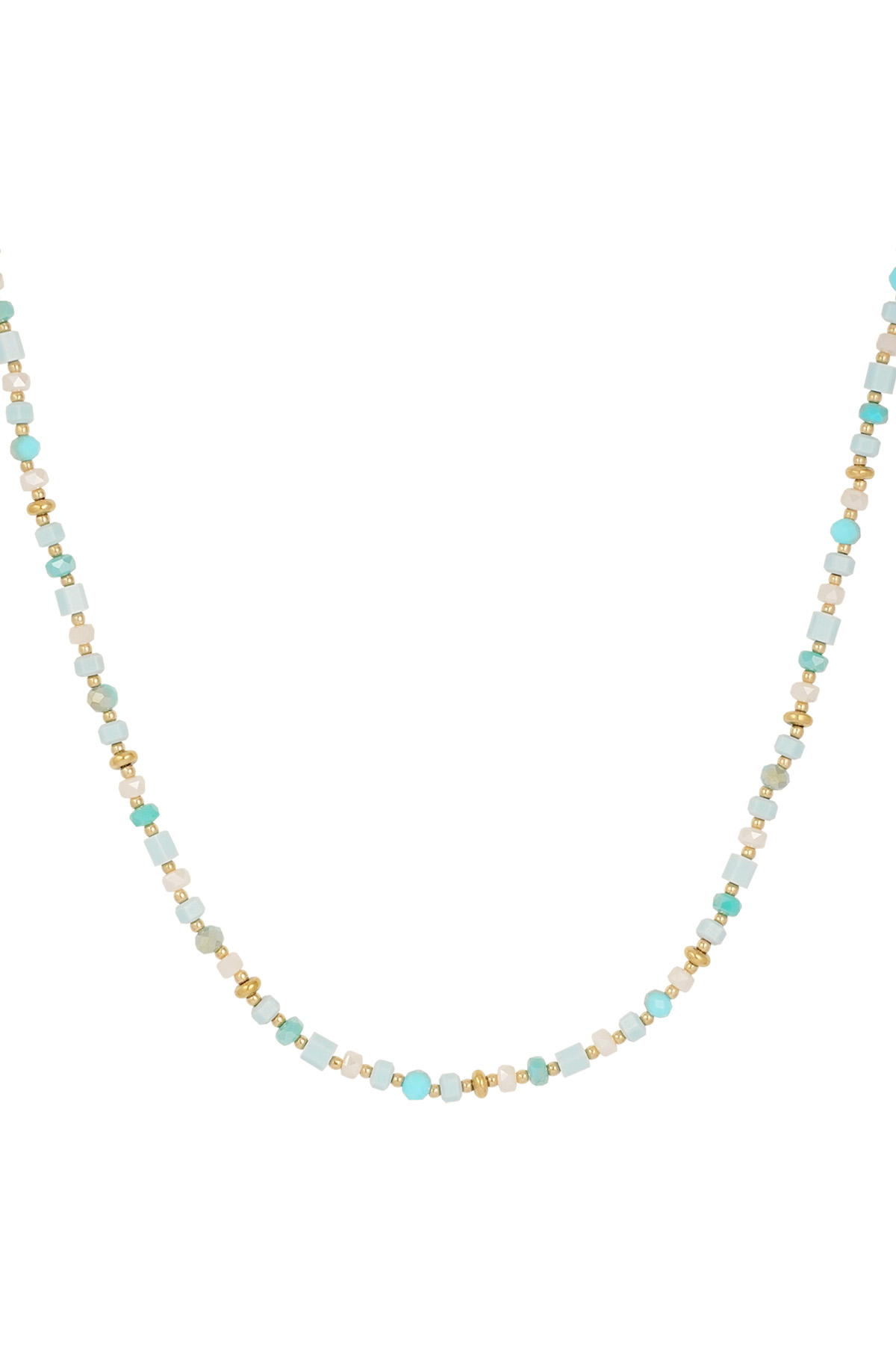 Colorful festival necklace - blue/Gold color  2