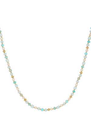 Colorful festival necklace - blue/gold  h5 