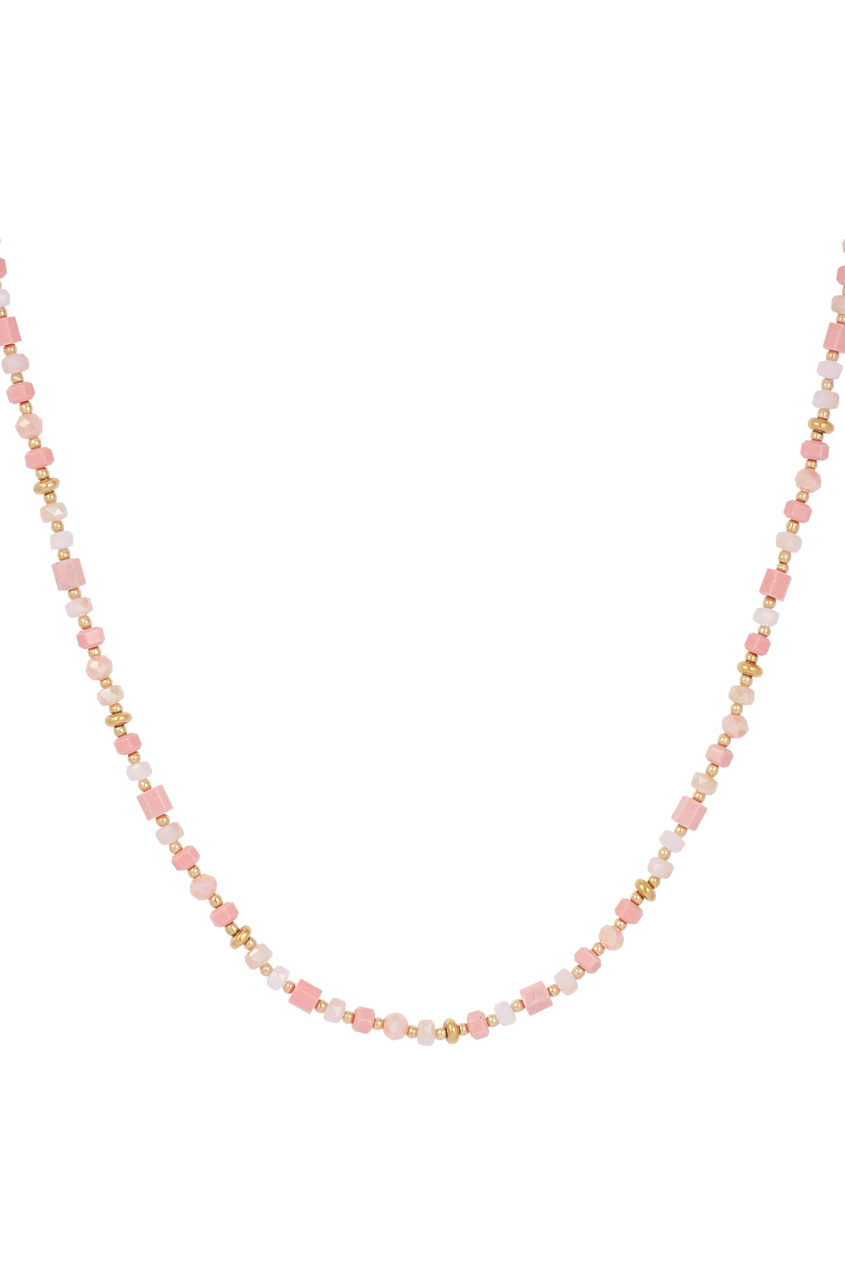 Colorful festival necklace - pink/Gold color  2