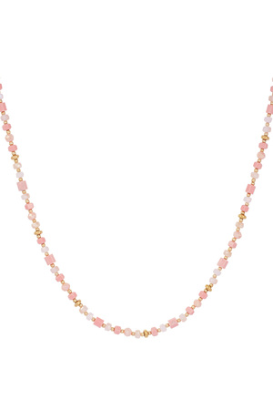 Colorful festival necklace - pink/gold  h5 