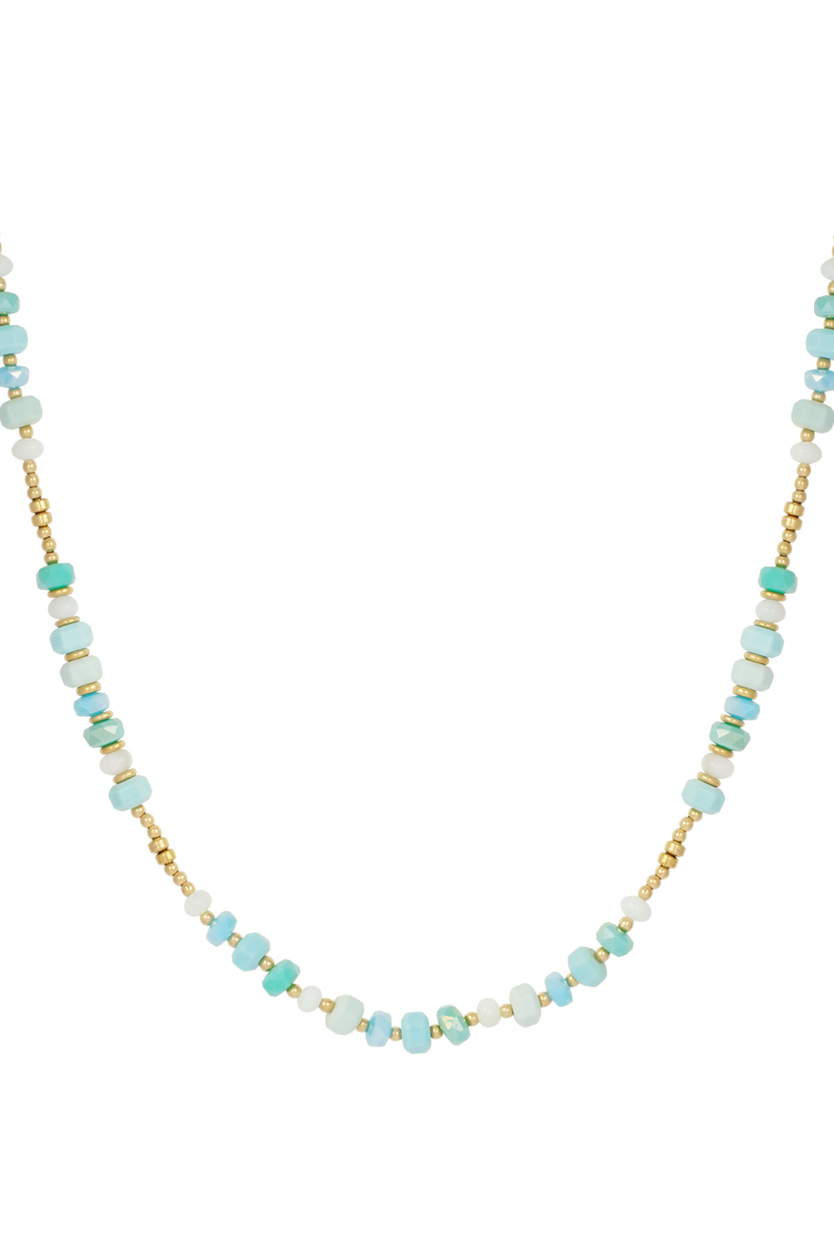 Necklace colorful wrap - blue/gold 