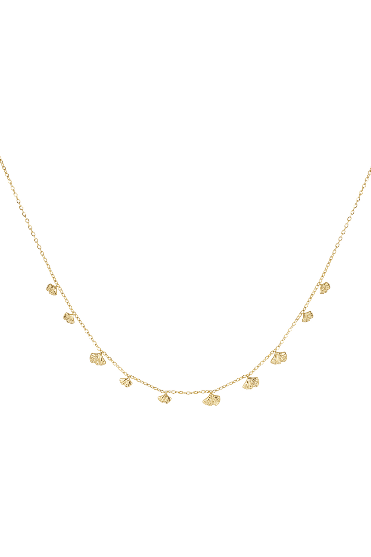 Collier classique avec breloques coquillages - doré