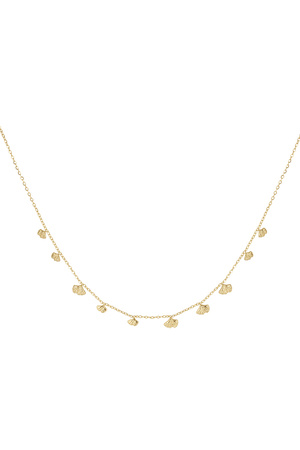 Klassische Halskette mit Muschelanhängern – Gold h5 