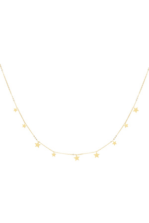 Classic necklace with star charms - gold  h5 