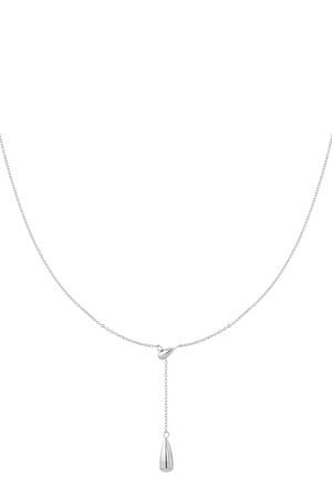 Halskette mit Tropfenanhänger – Silber h5 