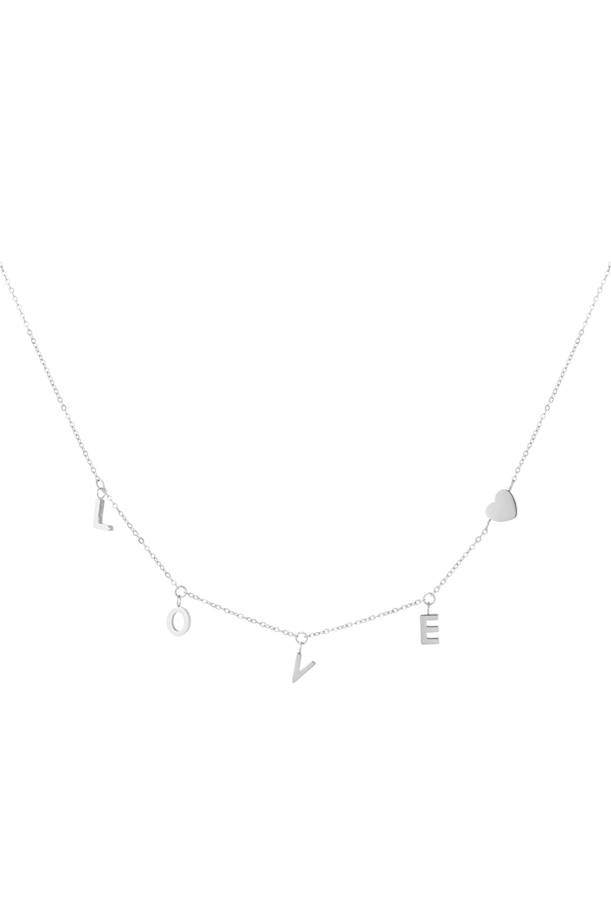 Necklace lover world - silver h5 