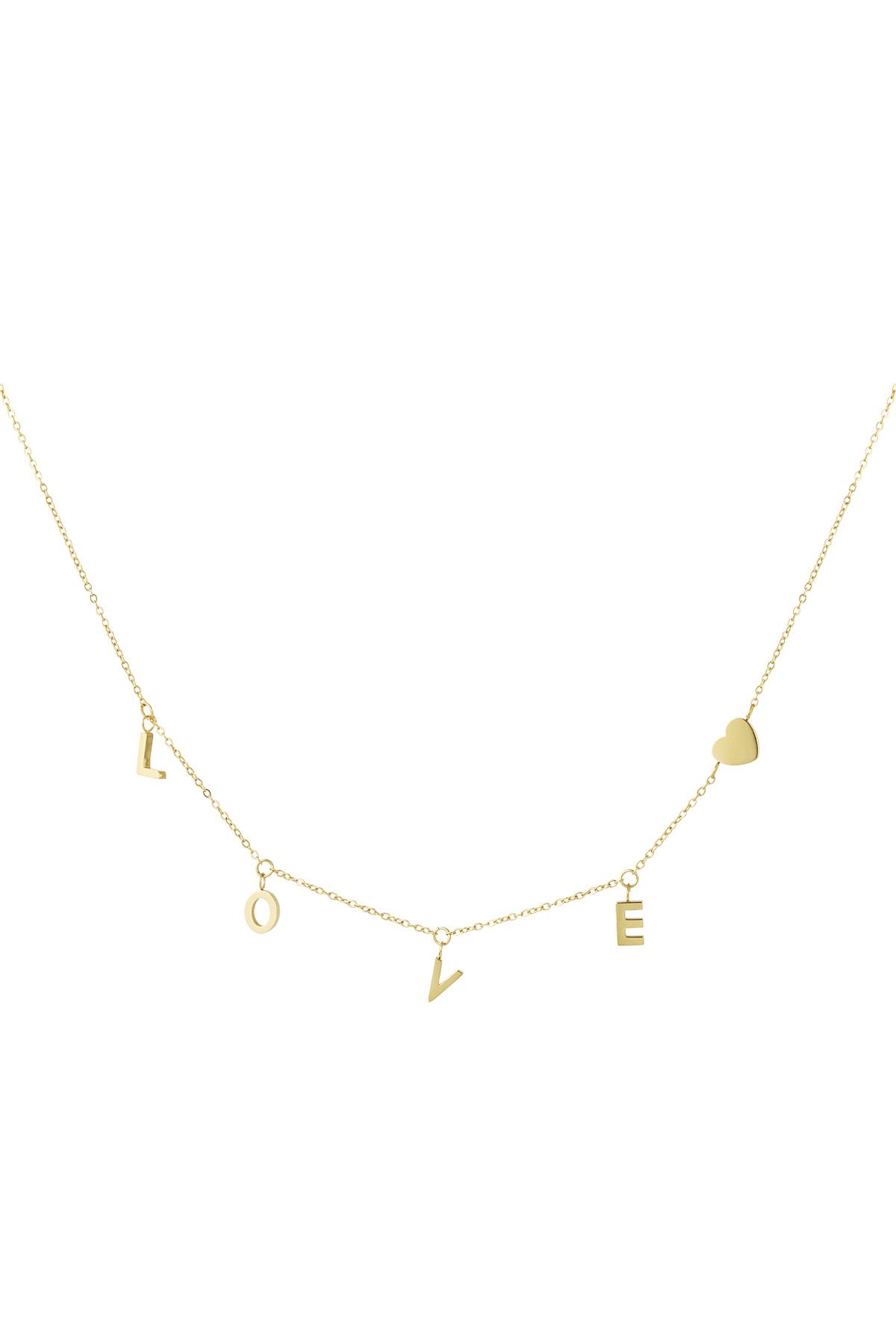 Necklace lover world - gold h5 