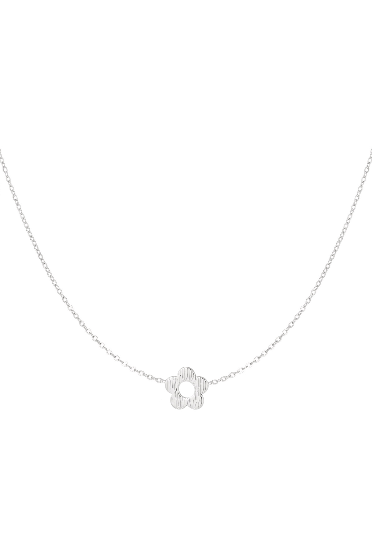 Spring flower necklace - silver