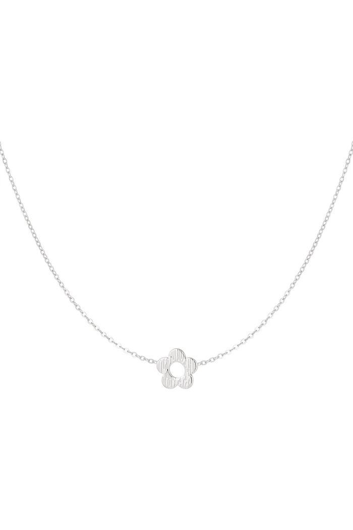 Spring flower necklace - silver 